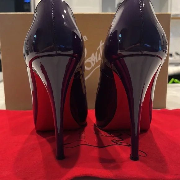 Christian Louboutin Rolando 120mm Patent Leather Violet/Purple size 39 - Picture 5 of 7